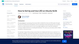 
                            4. How to Set Up and Use LXD on Ubuntu 16.04 | DigitalOcean