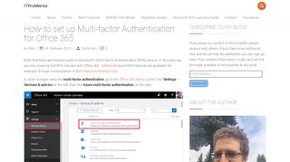 
                            6. How-to set up Multi-factor Authentication for Office 365 – ITProMentor