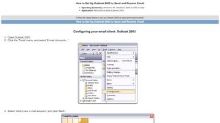 
                            5. How to Set Up Outlook 2003 to Send and Receive …