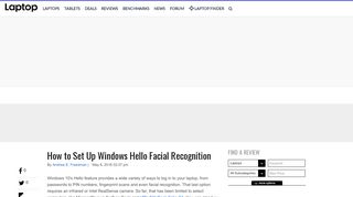 
                            2. How to Set Up Windows Hello Facial Recognition - Laptop Mag