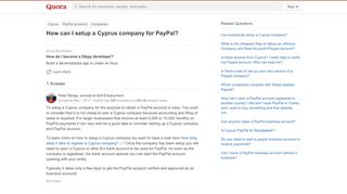 
                            6. How to setup a Cyprus company for PayPal - Quora