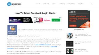 
                            9. How To Setup Facebook Login Alerts - ampercent