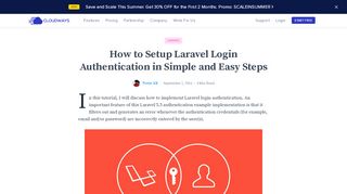 
                            9. How to Setup Laravel Login Authentication - Cloudways