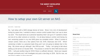 
                            7. How to setup your own Git server on NAS - The Nerdy Developer