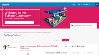 
                            2. How to setup your Telkom Aztech 700WR 3G Router - Telkom ...