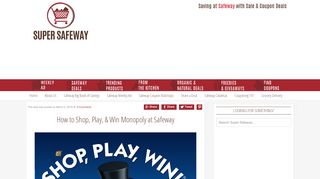 
                            6. How to Shop, Play, & Win Monopoly at Safeway