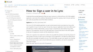 
                            6. How to: Sign a user in to Lync | Microsoft Docs