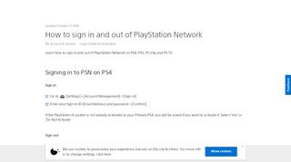 
                            8. How to sign in and out of PlayStation Network