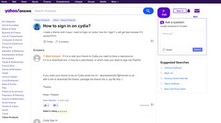
                            8. how to sign in on cydia? | Yahoo Answers