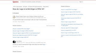 
                            10. How to sign in to EA Origin in FIFA 14 - Quora