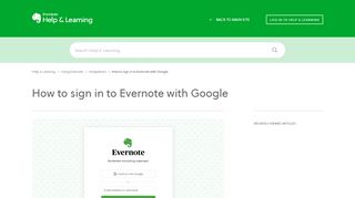 
                            8. How to sign in to Evernote with Google – Evernote Help ...