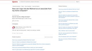
                            6. How to sign into the Walmart as an associate from my home ...