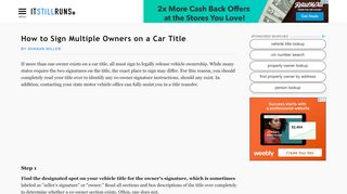 
                            7. How to Sign Multiple Owners on a Car Title | It Still Runs