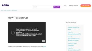 
                            4. How To: Sign Up – Abra