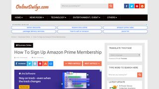 
                            8. How To Sign Up Amazon Prime Membership - ONLINE DAILYS