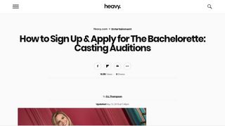 
                            4. How to Sign Up & Apply for The Bachelorette ... - Heavy.com