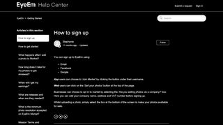 
                            5. How to sign up – EyeEm