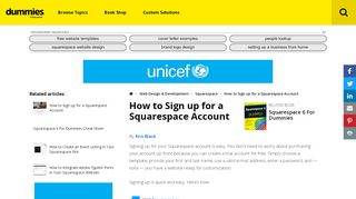 
                            9. How to Sign up for a Squarespace Account - dummies