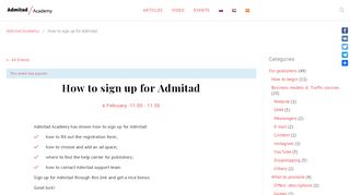 
                            5. How to sign up for Admitad — Admitad Academy