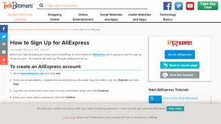 
                            10. How to Sign Up for AliExpress - Techboomers.com