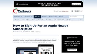 
                            3. How to Sign Up For an Apple News+ Subscription - MacRumors