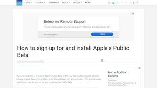 
                            3. How to sign up for and install Apple’s Public Beta