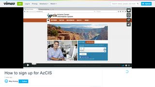 
                            3. How to sign up for AzCIS on Vimeo