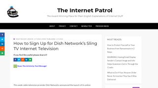 
                            3. How to Sign Up for Dish Network's Sling TV Internet Television