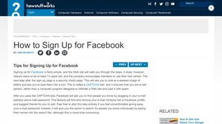 
                            4. How to Sign Up for Facebook - Computer | HowStuffWorks