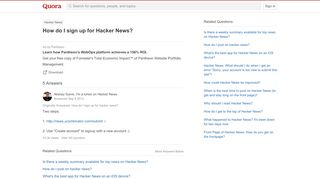 
                            5. How to sign up for Hacker News - Quora