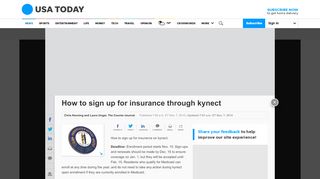 
                            5. How to sign up for insurance through kynect - usatoday.com