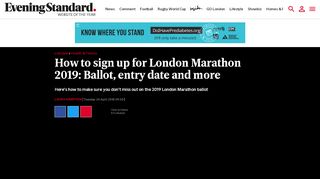 
                            6. How to sign up for London Marathon 2019: Ballot, entry ...