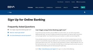 
                            10. How to Sign up for Online Banking FAQ | BBVA