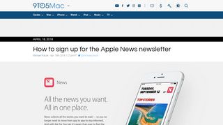 
                            1. How to sign up for the Apple News newsletter - 9to5Mac