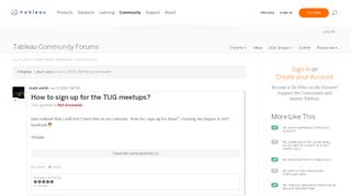 
                            7. How to sign up for the TUG meetups? |Tableau …