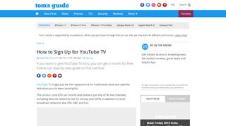 
                            8. How to Sign Up for YouTube TV | Tom's Guide