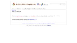 
                            6. How to Sign Up - KKU Google Apps for Education - Google Sites