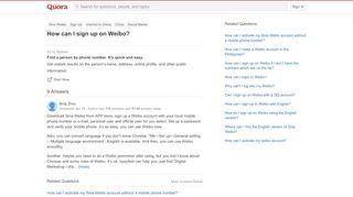 
                            11. How to sign up on Weibo - Quora