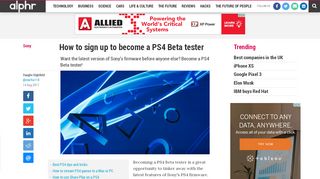 
                            1. How to sign up to become a PS4 Beta tester | Alphr