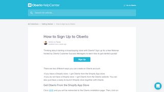 
                            6. How to Sign Up to Oberlo | Oberlo Help Center