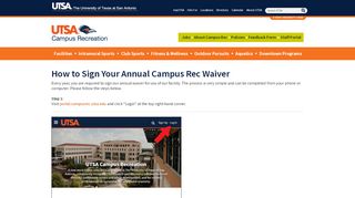 
                            5. How to Sign Your Annual Campus Rec Waiver | UTSA Campus ...