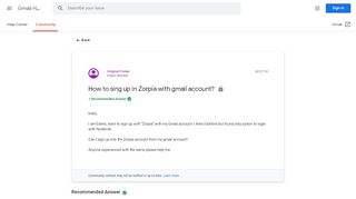 
                            5. How to sing up in Zorpia with gmail account? - Gmail Help