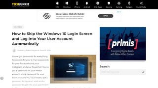 
                            2. How to Skip the Windows 10 Login Screen and Log Into Your ...