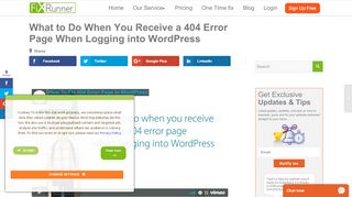 
                            2. How to Solve a 404 Error When Logging into WordPress ...