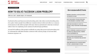 
                            8. How to Solve Facebook Login Problem?