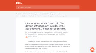 
                            4. How to solve the “Can't load URL: The domain of this URL isn't ...