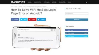 
                            6. How To Solve WiFi HotSpot Login Page Error on Android? | Mashtips