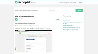 
                            9. How to start an application? – Acceptd Support