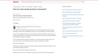 
                            7. How to start dental practice in Australia - Quora