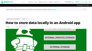 
                            5. How to store data locally in an Android app - Android ...